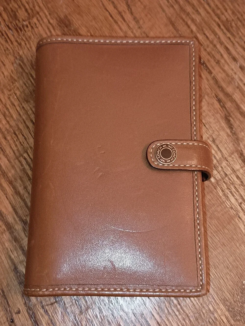 Coach 2006 Vintage Brown Leather Planning Diary And Address Book